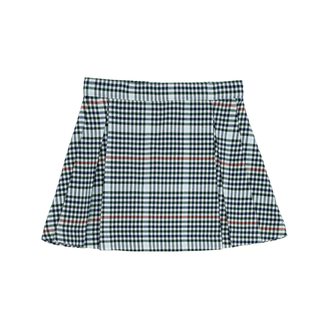 Parson Pleated Skirt Highgate Houndstooth