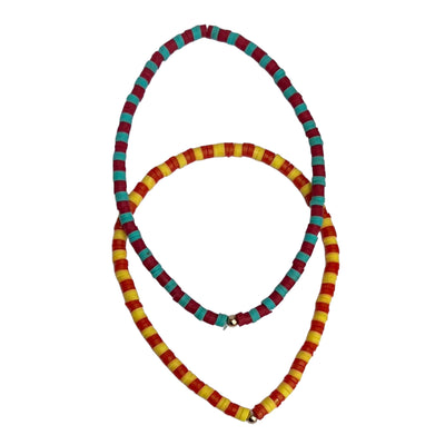 Clay Beaded Bracelet Duo (Set of 2)