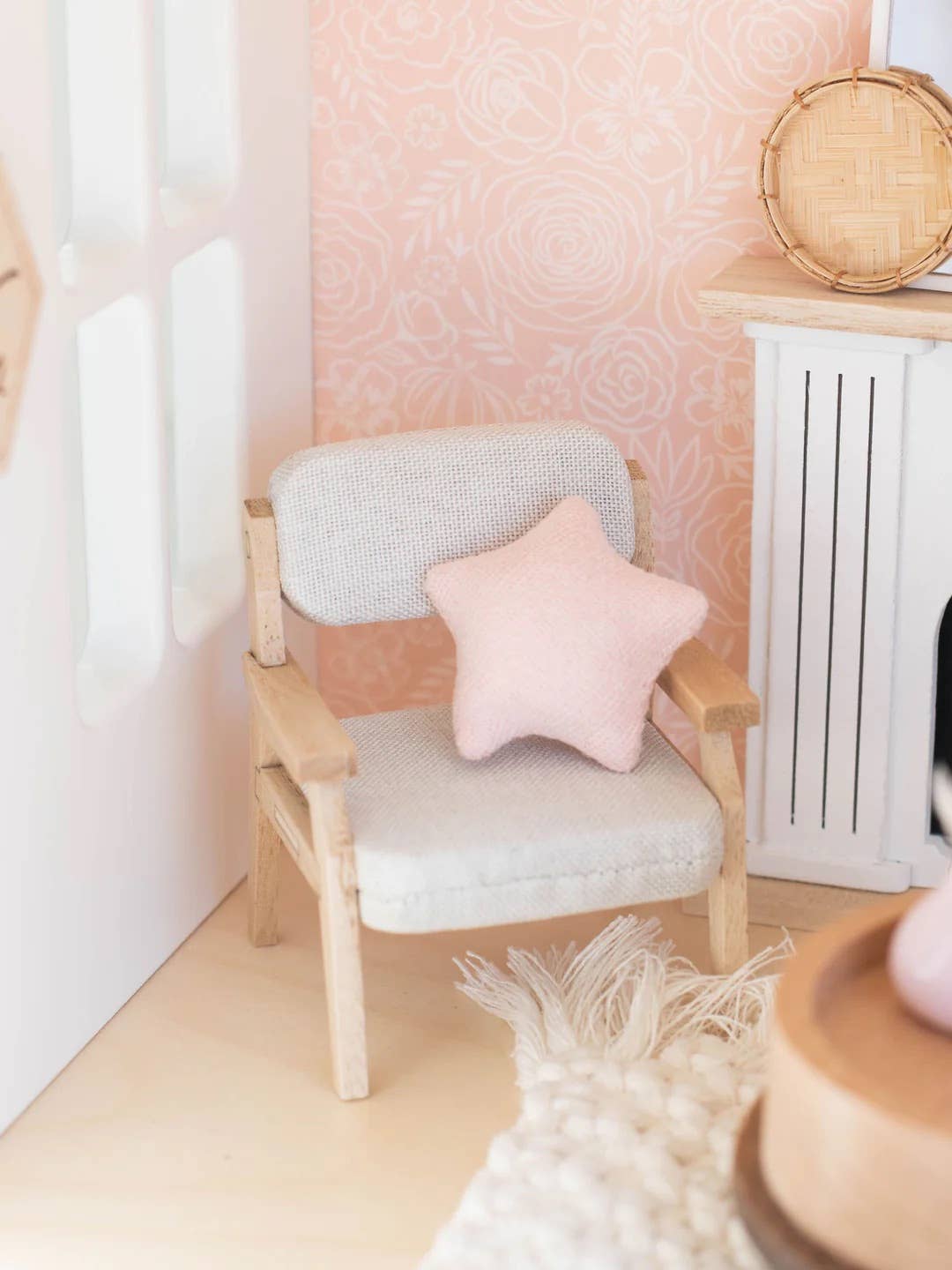 Dollhouse Star Pillow | Two Colors: White