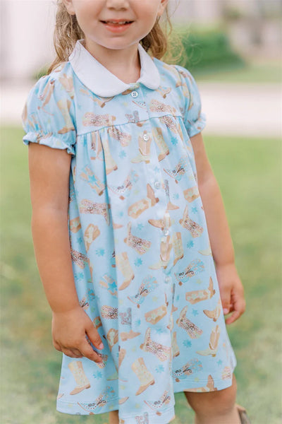 Boots Button Front Dress