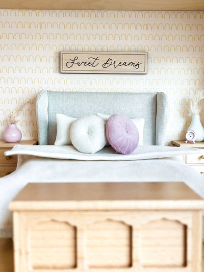 Dollhouse Wood Wall Sign | Three Styles: Sweet Dreams