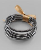 Glitter Tube Bracelets (Set of 5)