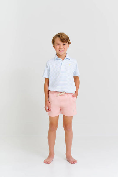 Prim and Proper Polo SS Buck Blue Stripe Seaside SY