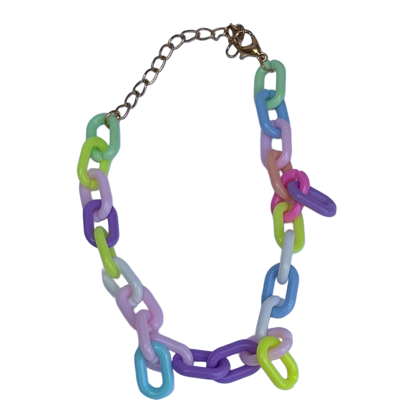 Plastic Rainbow Charm Bracelet