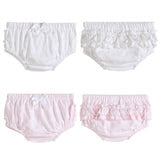 White & Pink Knit Bloomers 2 Pc Set