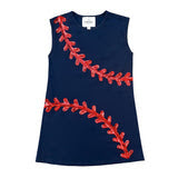 Navy and Red Baseball Dress