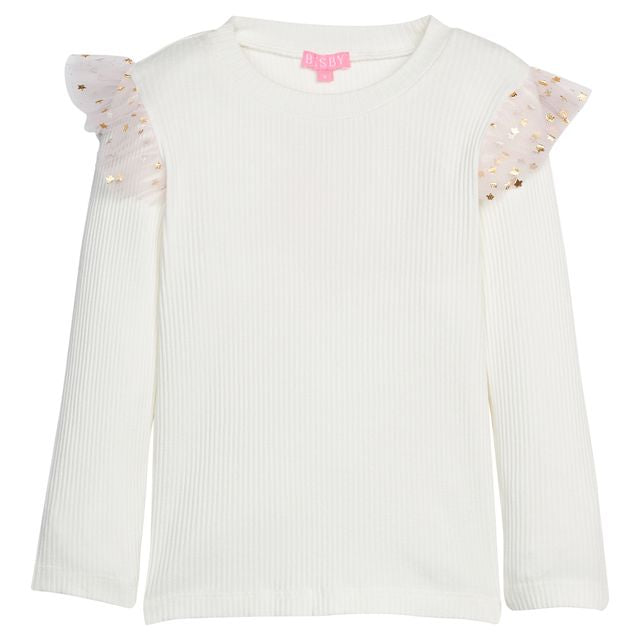 Sadie Top Pink & Gold Sparkle Stars