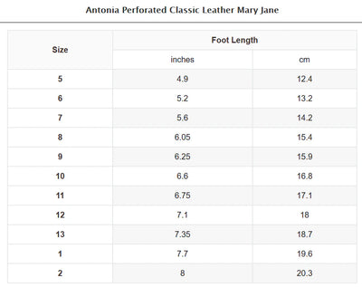 Antonia Perforated Classic Leather Mary Jane Red