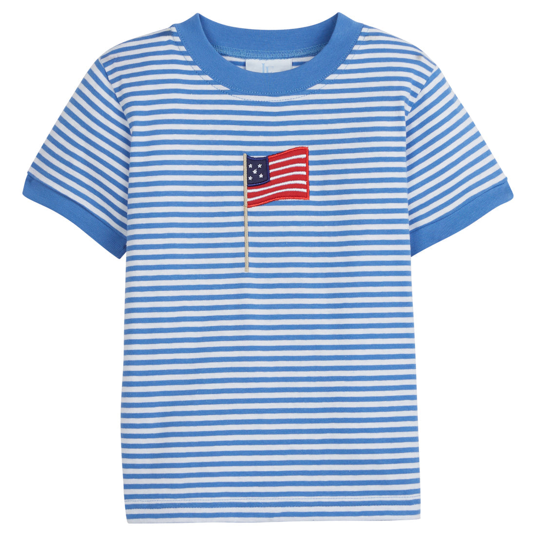 Applique T Shirt Flag Royal Blue Stripe