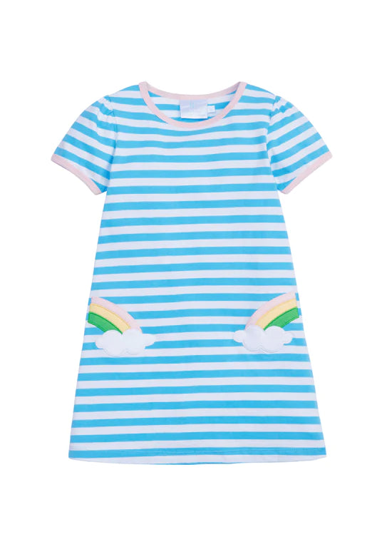 Applique T-Shirt Dress Rainbow