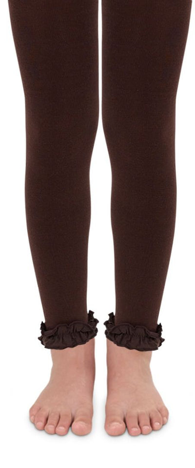 Pima Cotton Ruffle Footless Tights