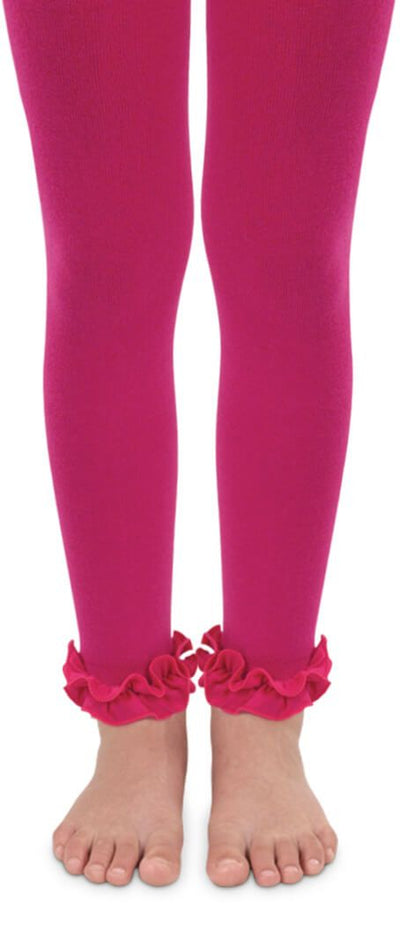 Pima Cotton Ruffle Footless Tights