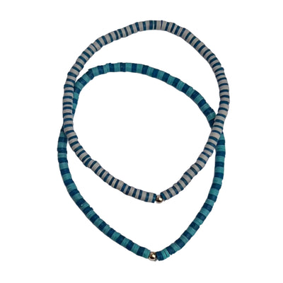 Clay Beaded Bracelet Duo (Set of 2)