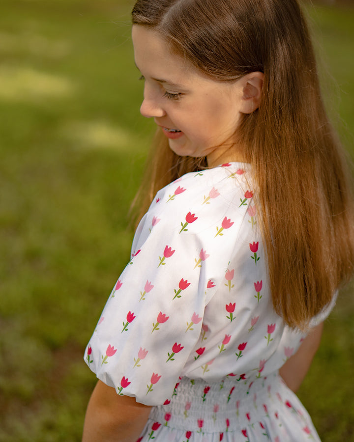 Scarlett Dress Field of Pink