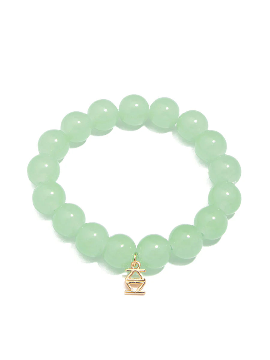 Glass Bead Stretch Bracelet - Various Colors