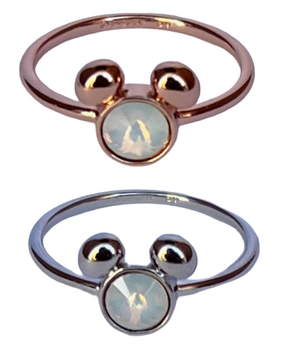 Mickey with Opal Stone Ring (2 Colors)