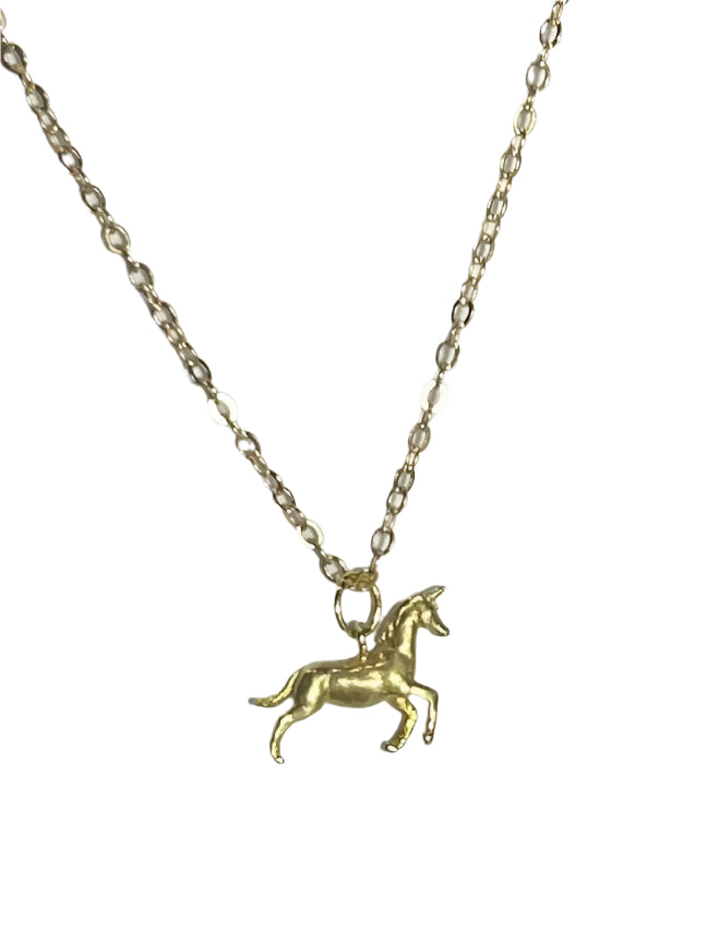 Gold Horse Pendant Necklace