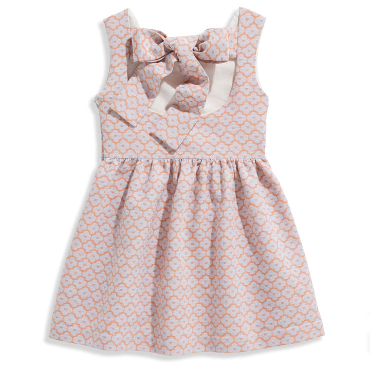 Jacquard Angelina Dress - Tangerine Floral