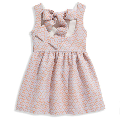 Jacquard Angelina Dress - Tangerine Floral