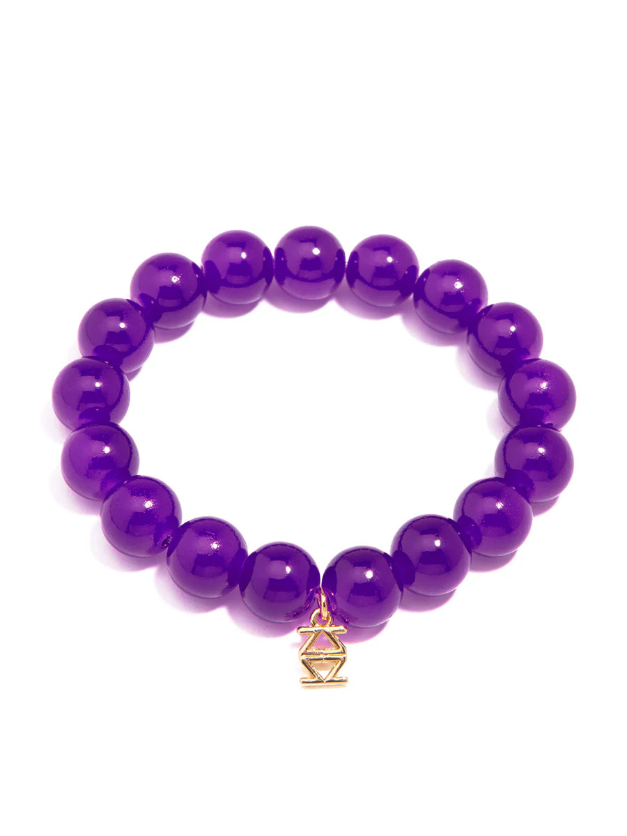 Glass Bead Stretch Bracelet - Various Colors