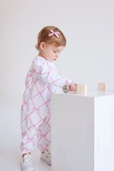 LS Penny's Playsuit Belle Meade Bow, Pier Party Pink