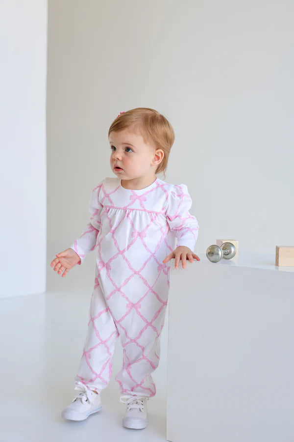 LS Penny's Playsuit Belle Meade Bow, Pier Party Pink