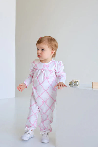 LS Penny's Playsuit Belle Meade Bow, Pier Party Pink