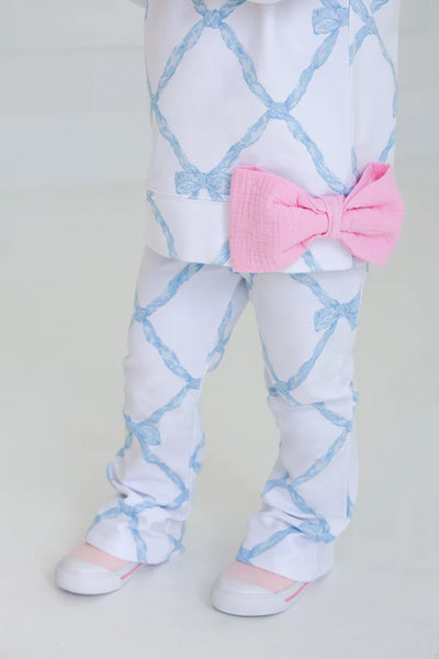 Patty Pants Heavy Weight Knit Belle Meade Bow (Buckhead Blue)