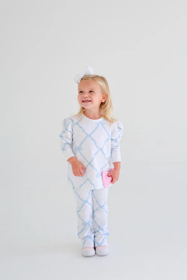 Patty Pants Heavy Weight Knit Belle Meade Bow (Buckhead Blue)