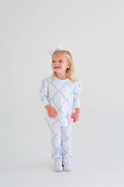 Patty Pants Heavy Weight Knit Belle Meade Bow (Buckhead Blue)