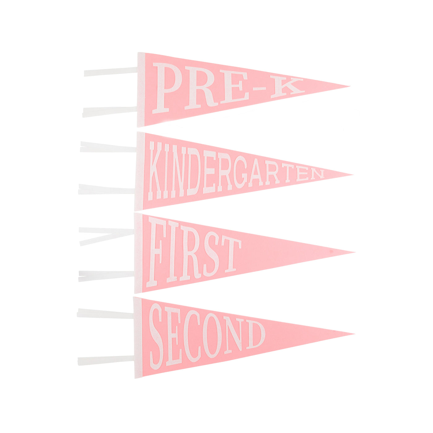 Back To School Pennants "Third"  Hampton's Hot Pink