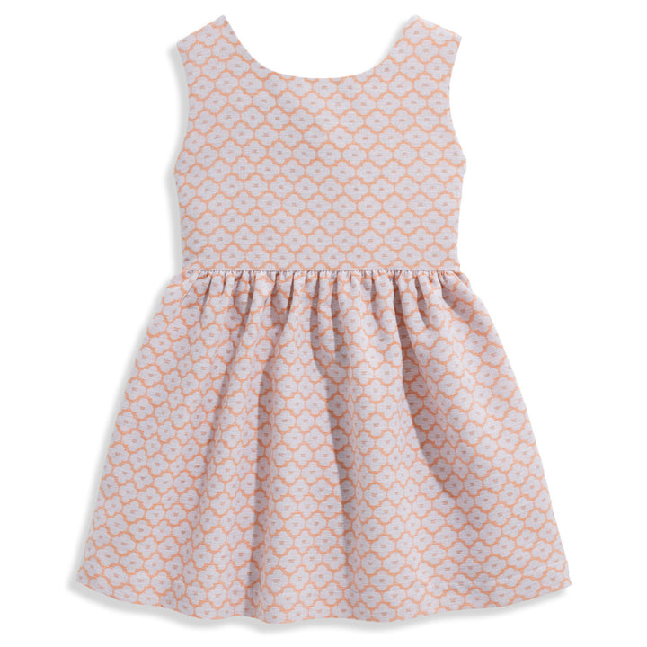 Jacquard Angelina Dress - Tangerine Floral