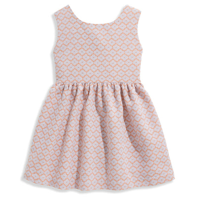 Jacquard Angelina Dress - Tangerine Floral
