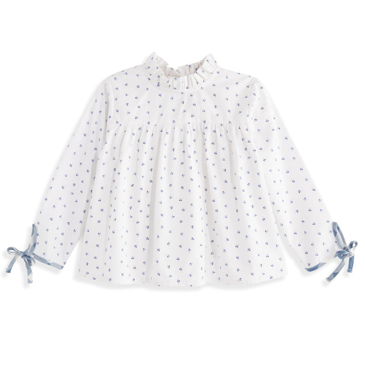 Ruffled Turner Blouse Dainty Berry