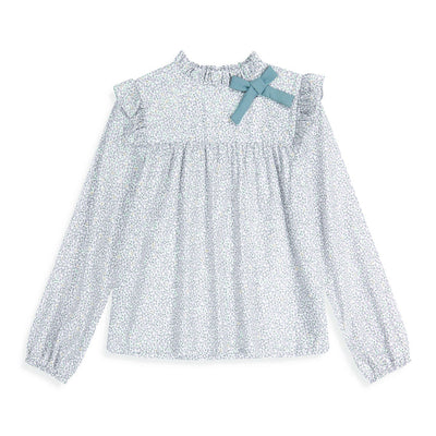 Back Button Meade Blouse Lavender Fields