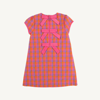 Betts Bow Dress Autumn Punch Plaid