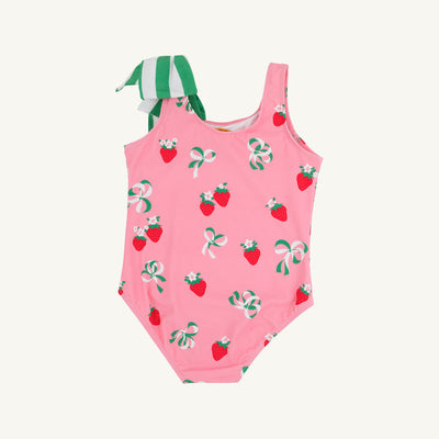 Brookhaven Bow Bathing Suit Bow & Berry Pink Kiawah KG Stripe