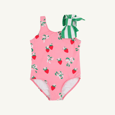 Brookhaven Bow Bathing Suit Bow & Berry Pink Kiawah KG Stripe