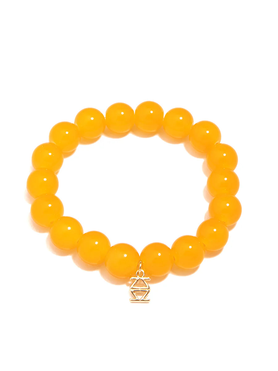 Glass Bead Stretch Bracelet - Various Colors
