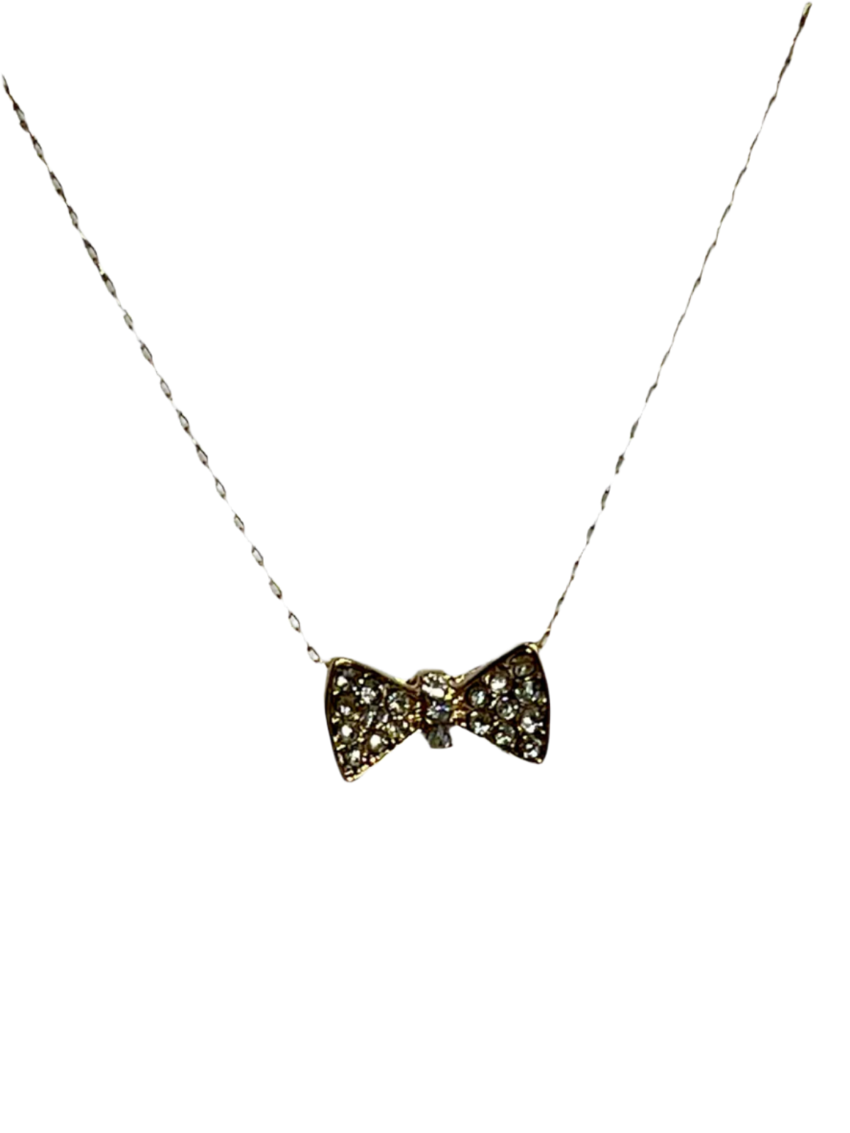 Diamond Bow Tie Necklace