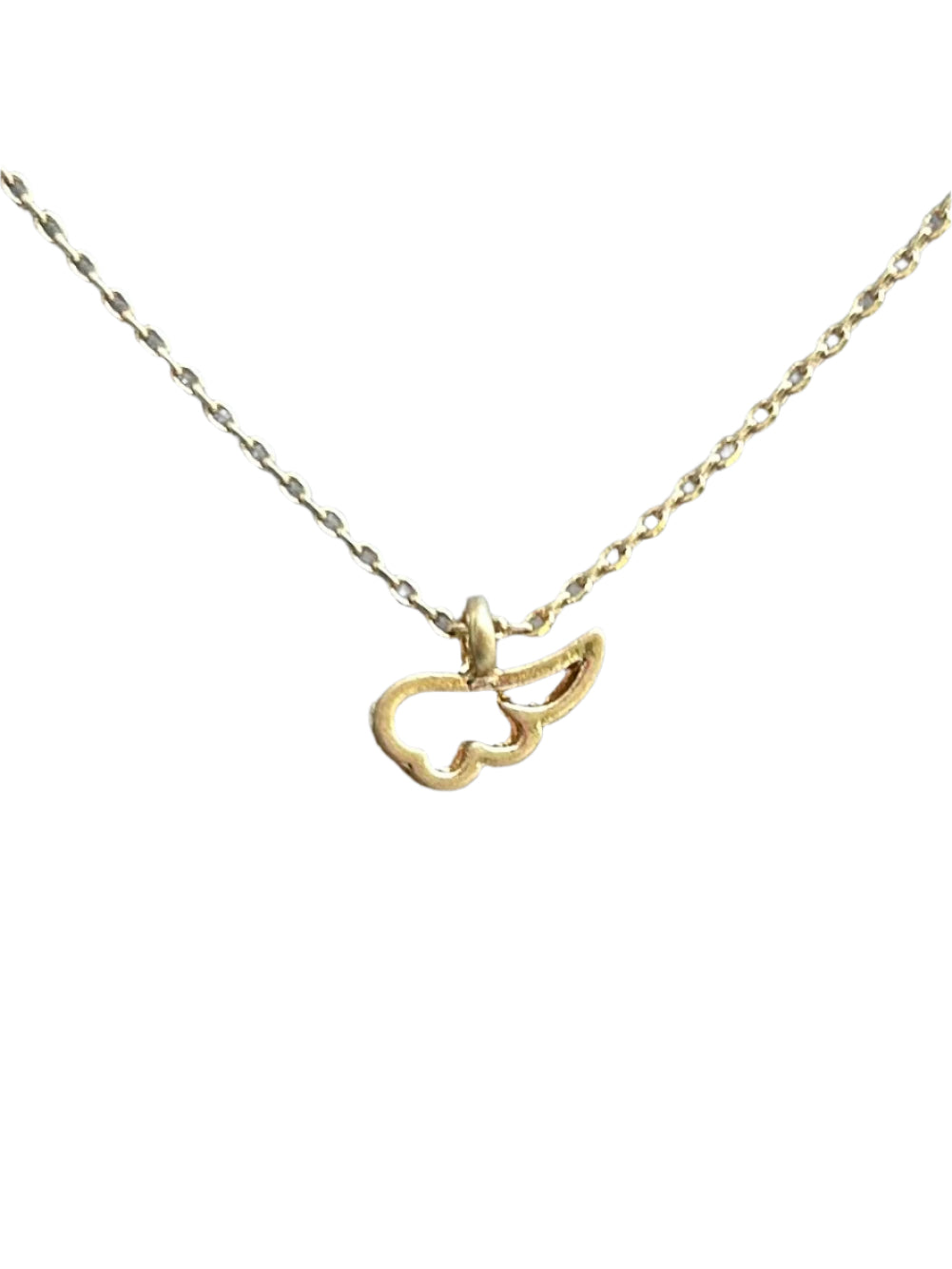 Gold Angel Wing Pendant Necklace