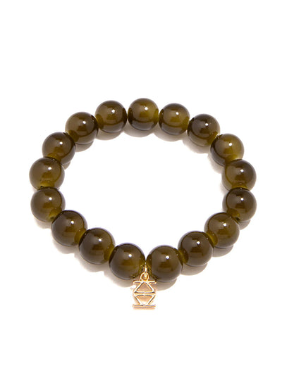 Glass Bead Stretch Bracelet - Various Colors