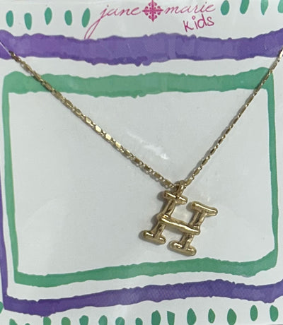 14" Kids Gold Chain Initial Necklace