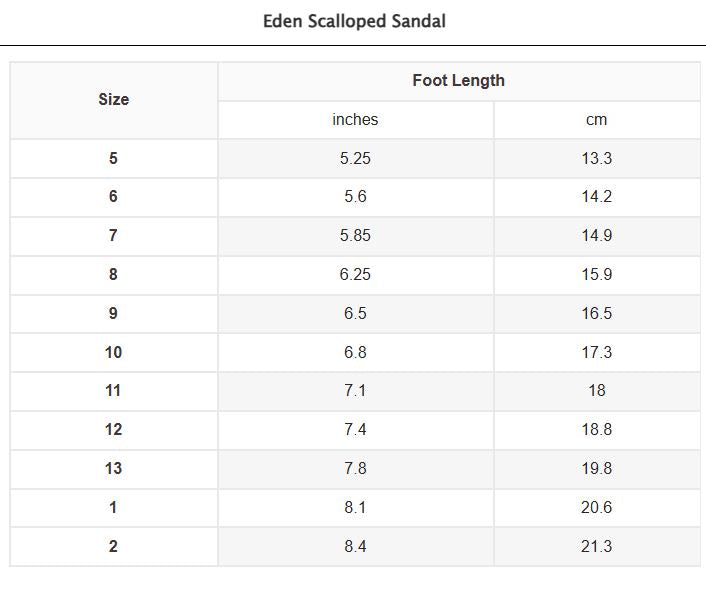 Eden Scalloped Sandal White