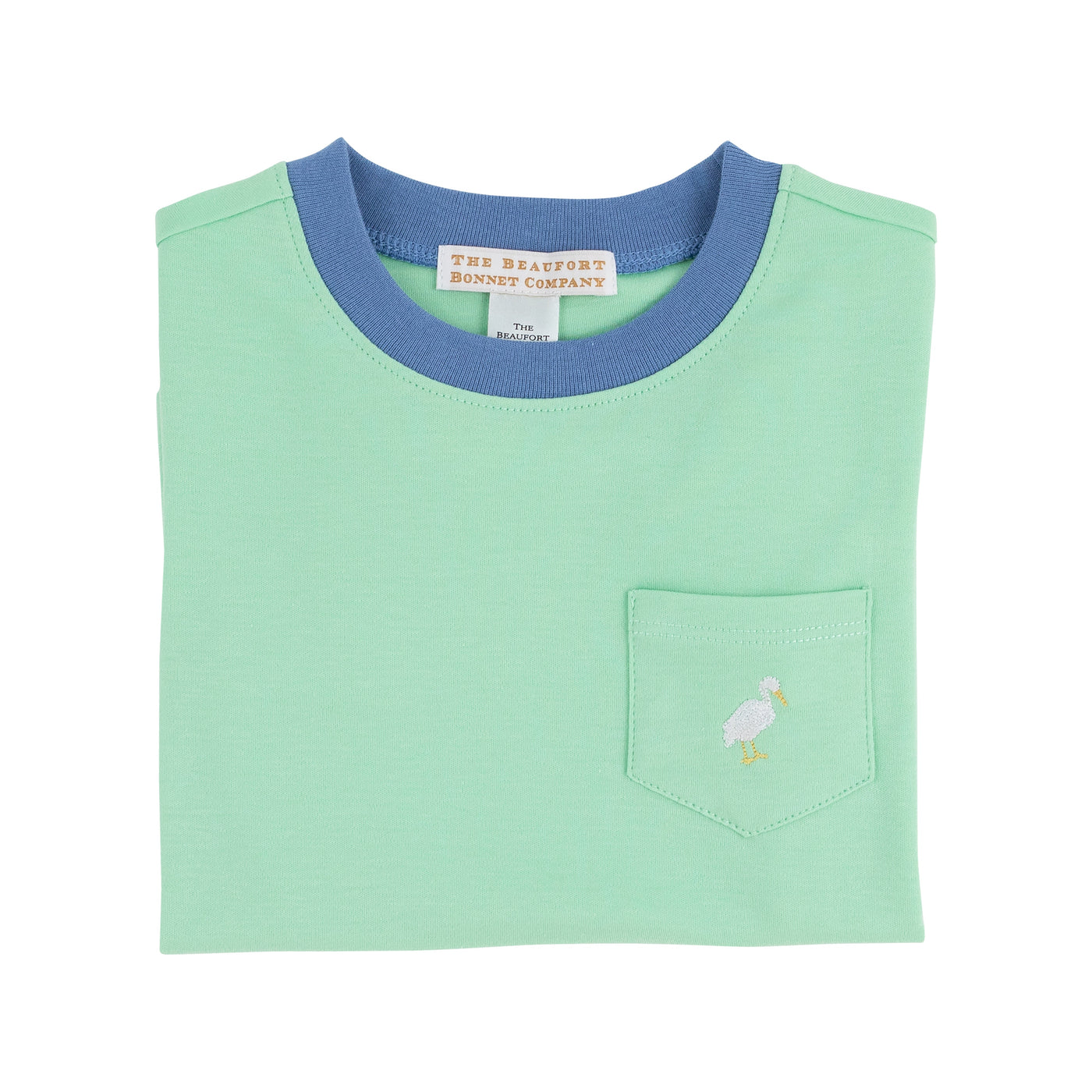 Carter Pocket Crewneck Grace Bay Green Barbados Blue