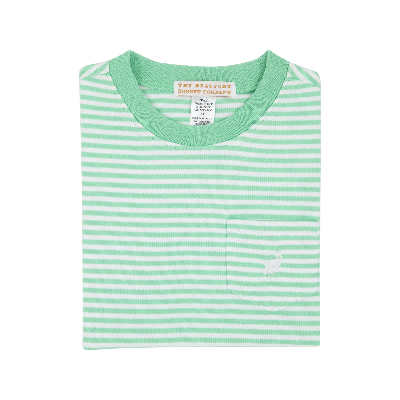 Carter Crewneck  Pocket and Stork Grace Bay Green Stripe WAW