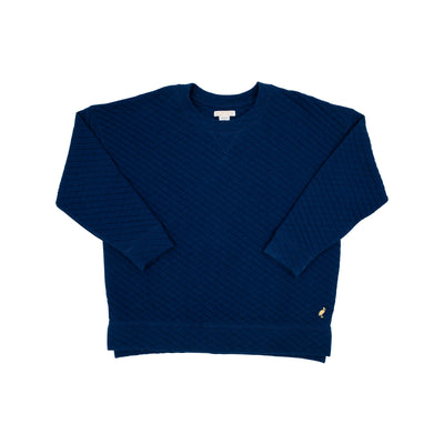 Women's Cassidy Comfy Crewneck Quilted Nantucket Navy