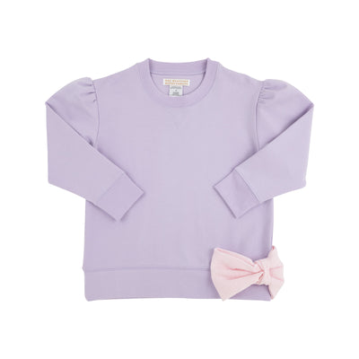 Cassidy Comfy Crewneck Puff Sleeve Bow Lauderdale Lav Palm BP