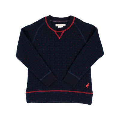 Cassidy Comfy Quilted Crewneck Nantucket Navy RR
