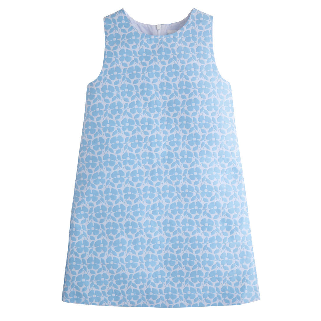 Classic Shift Dress Blue Jacquard